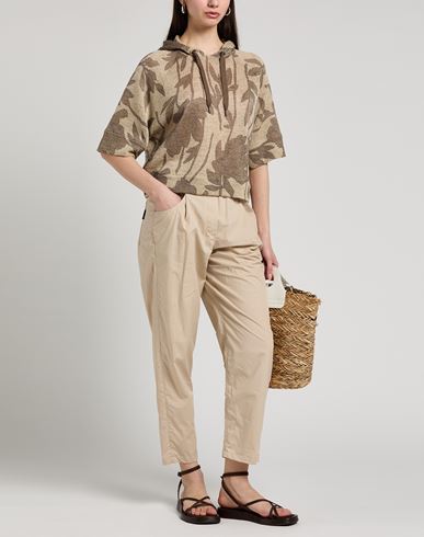 Brunello Cucinelli Woman Pants Beige Size 0 Cotton, Brass