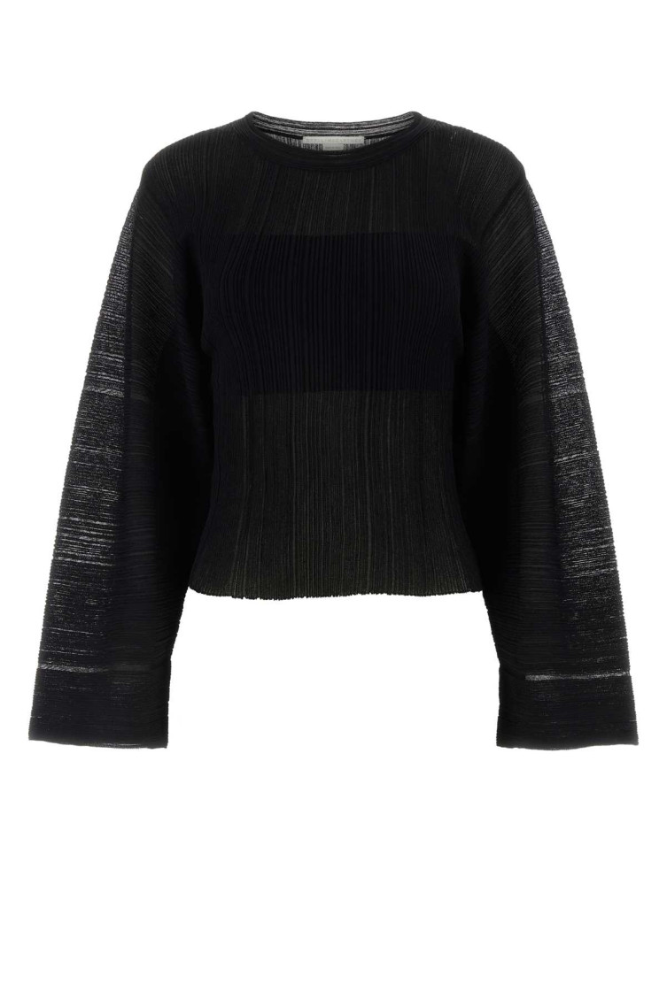 Black Viscosa Blend Top