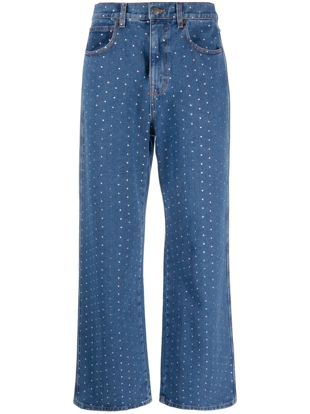 Crystal-embellished jeans - Blue