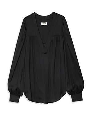 Telia V-neck blouse - Pink