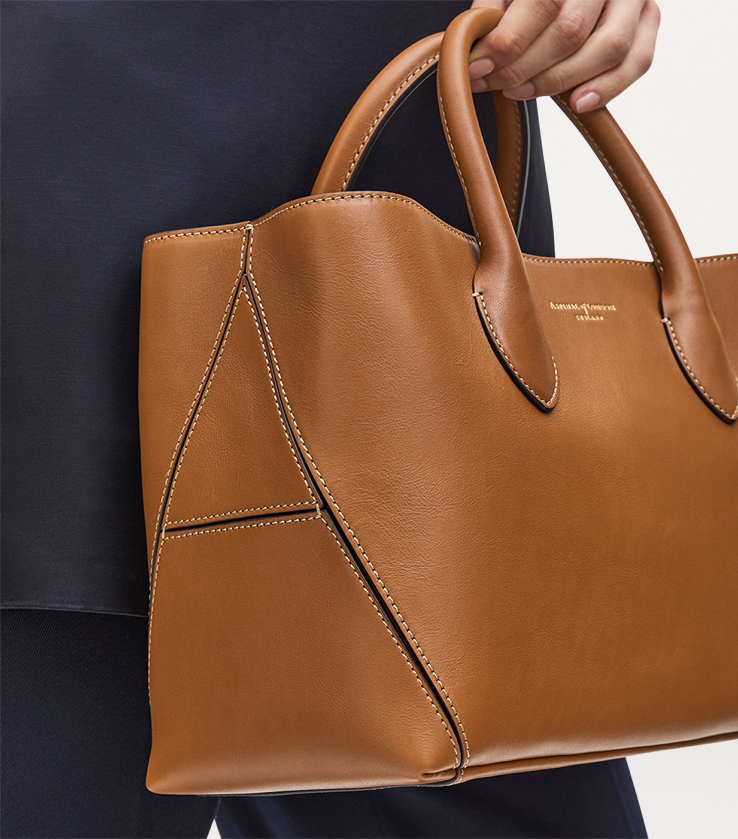 Midi Leather London Tote Bag