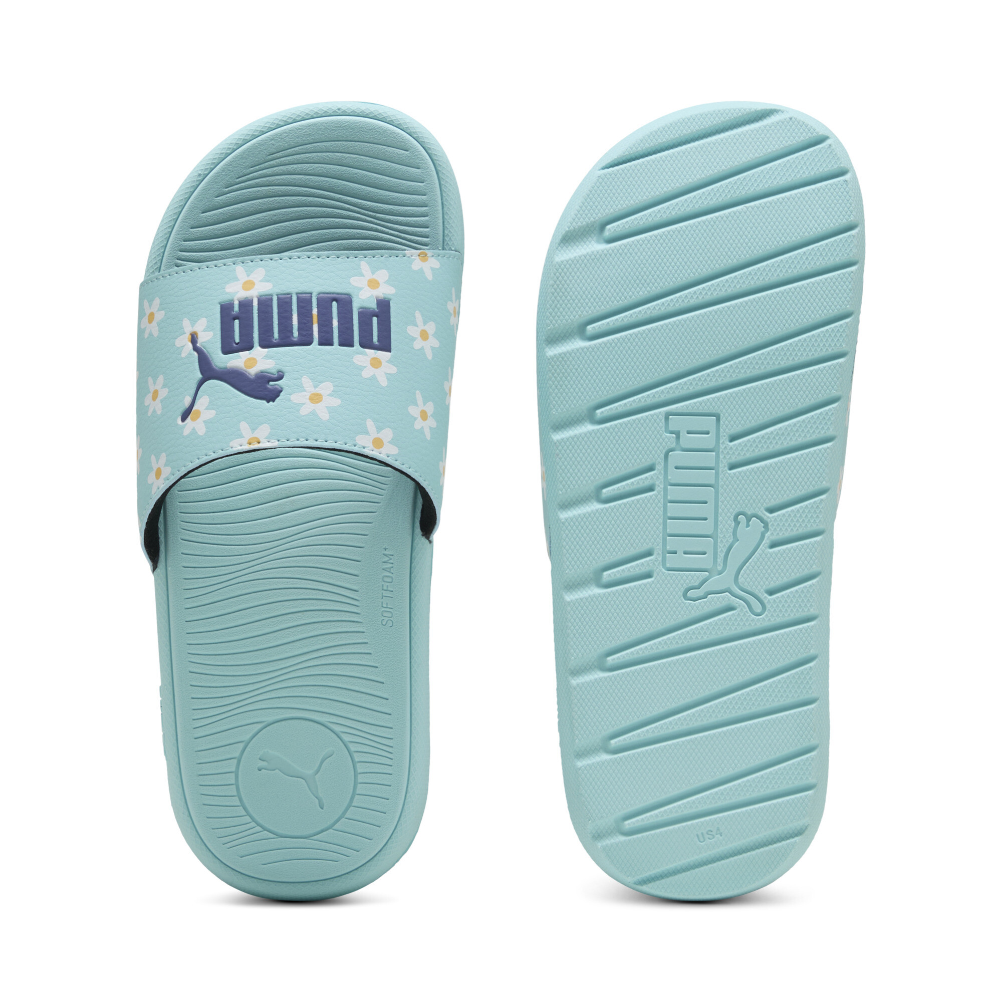 PUMA Cool Cat 2.0 Daisies Big Kids' Slides in Blue