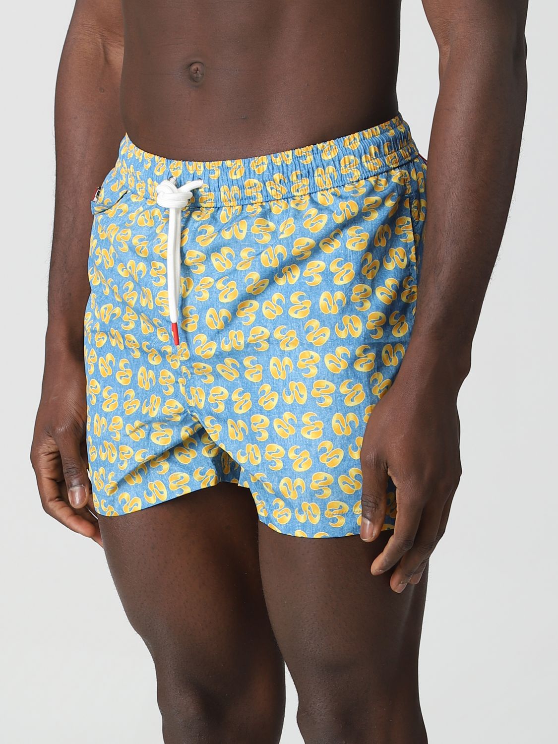 Swimsuit Men color Gnawed Blue
