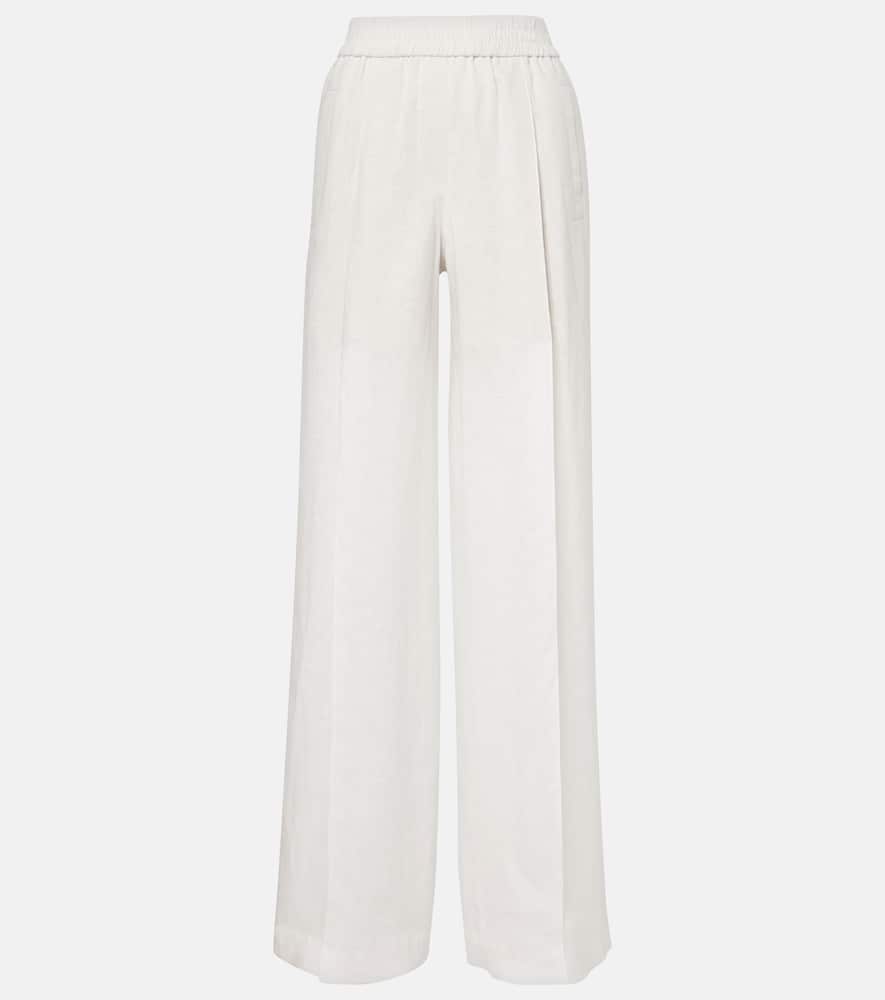 Linen wide-leg pants