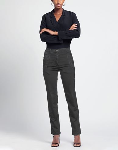 Woman Pants Black Size 4 Cotton, Elastane