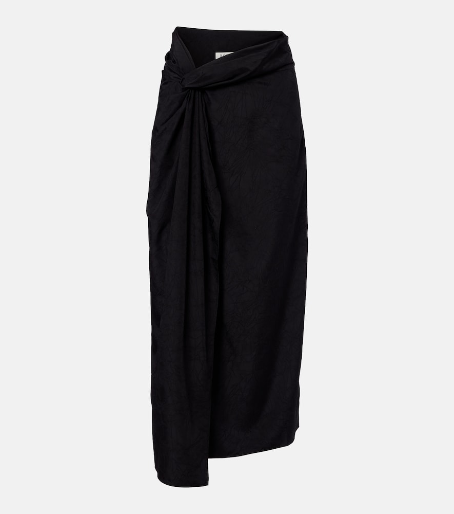 Róhe Gathered midi skirt
