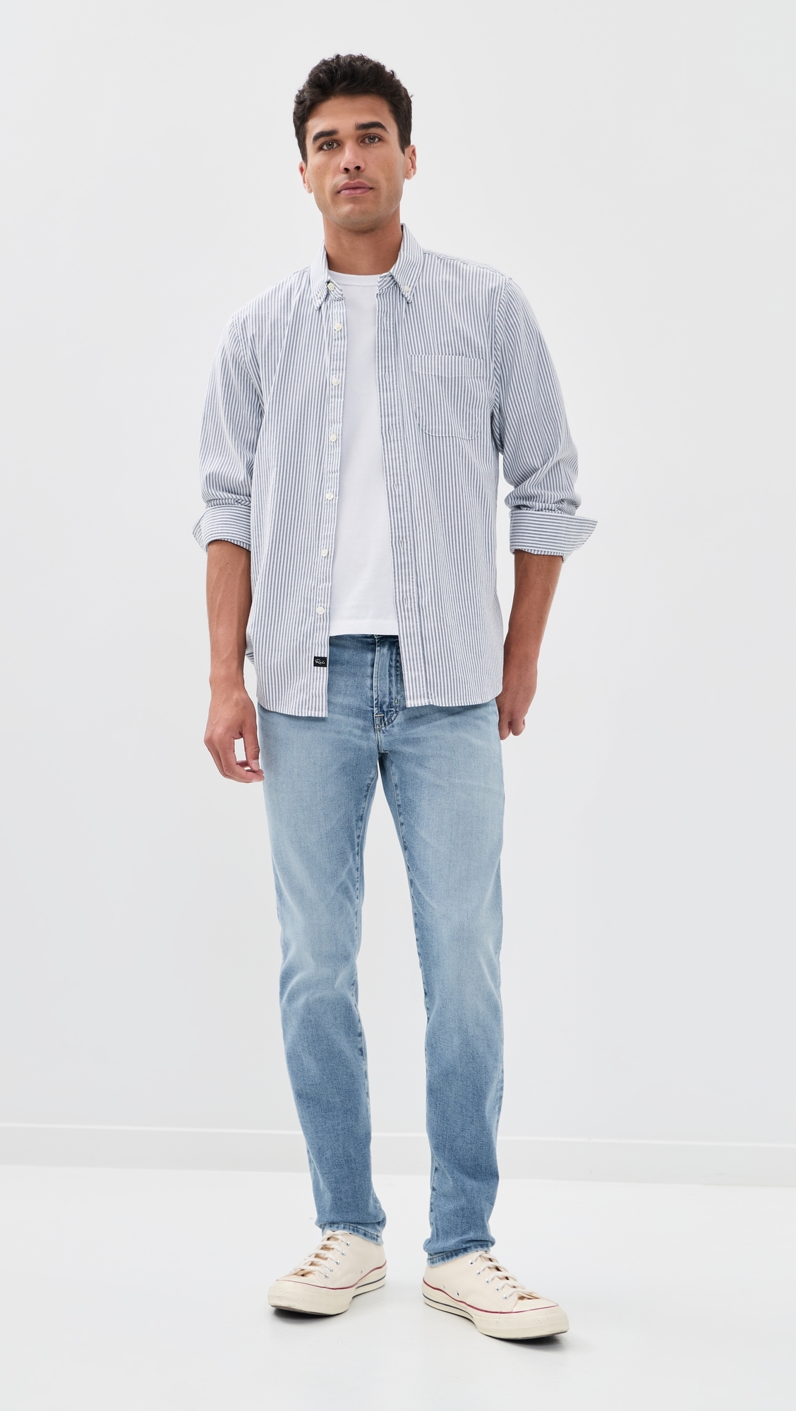 Vance Shirt Blue White Stripe