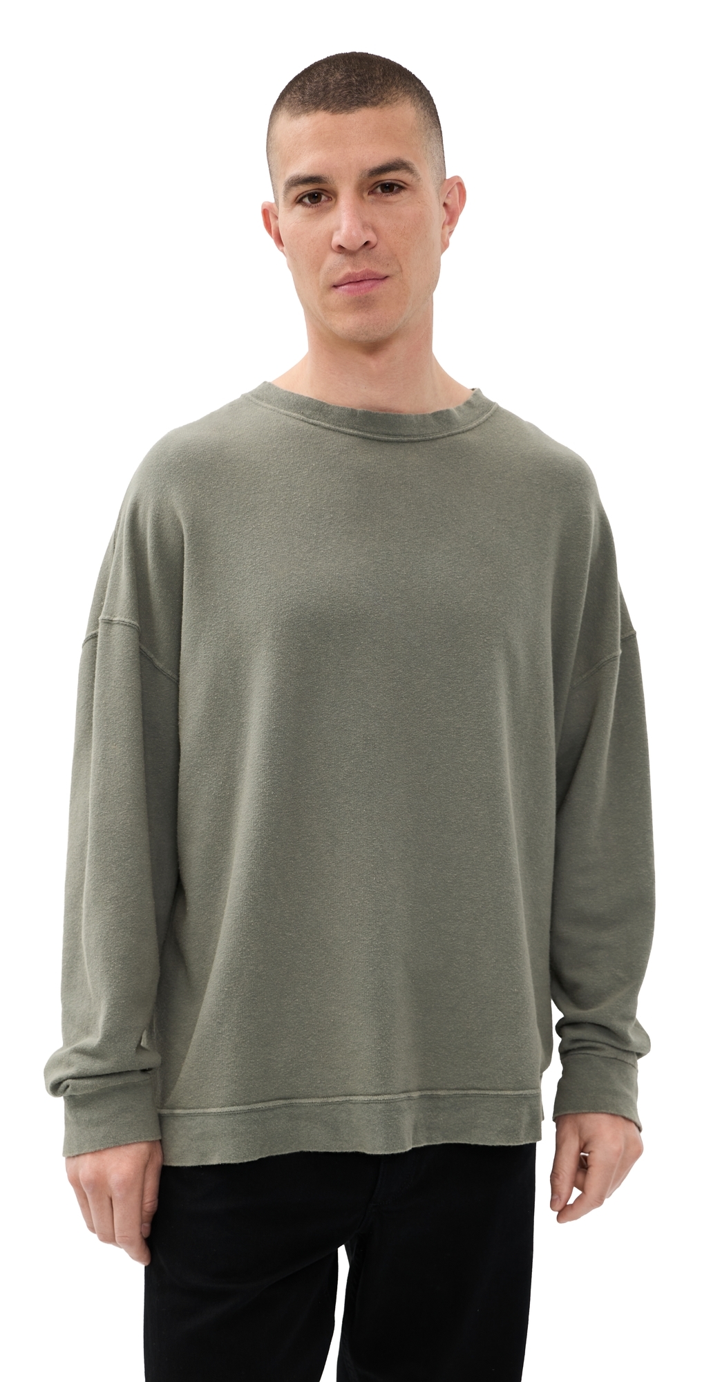 Slack Sweatshirt Worn Olive Rogue Loopback