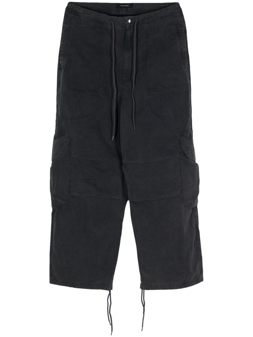 High-waist straight-leg trousers - Blue