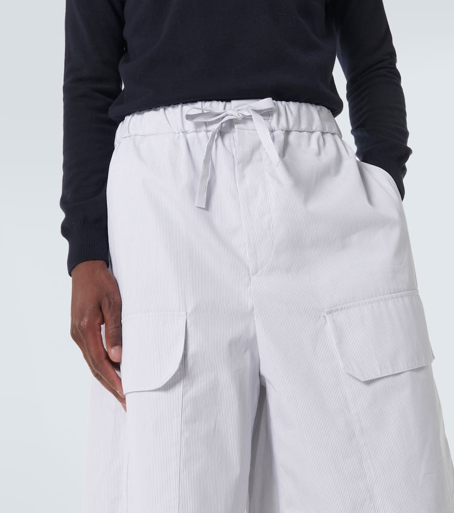 Striped cotton Bermuda shorts