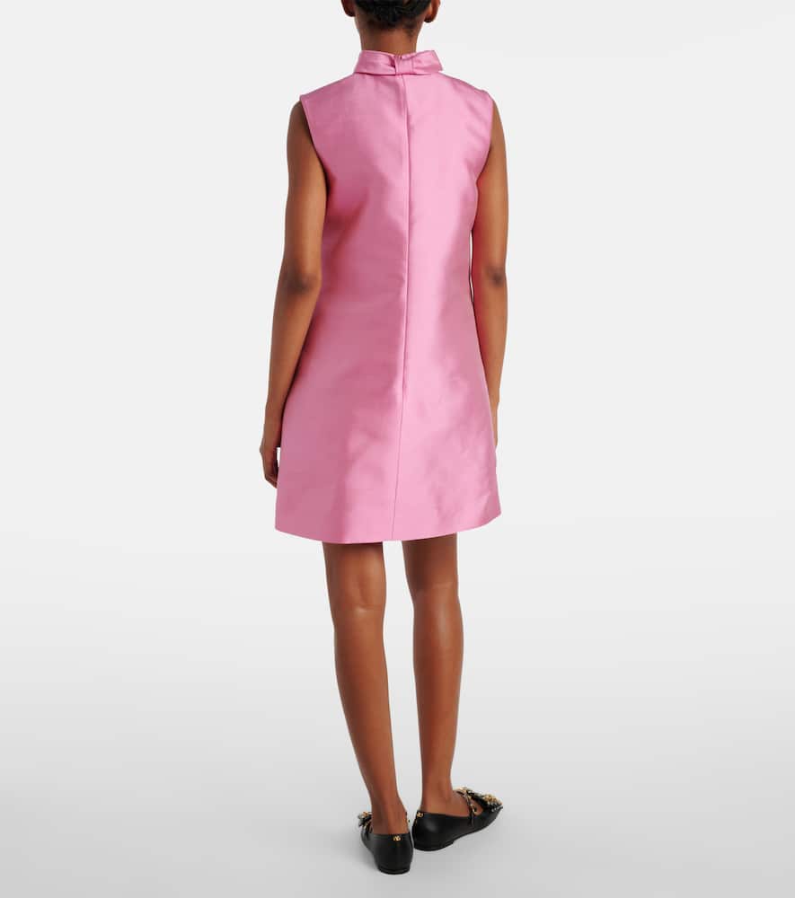 Silk shantung minidress