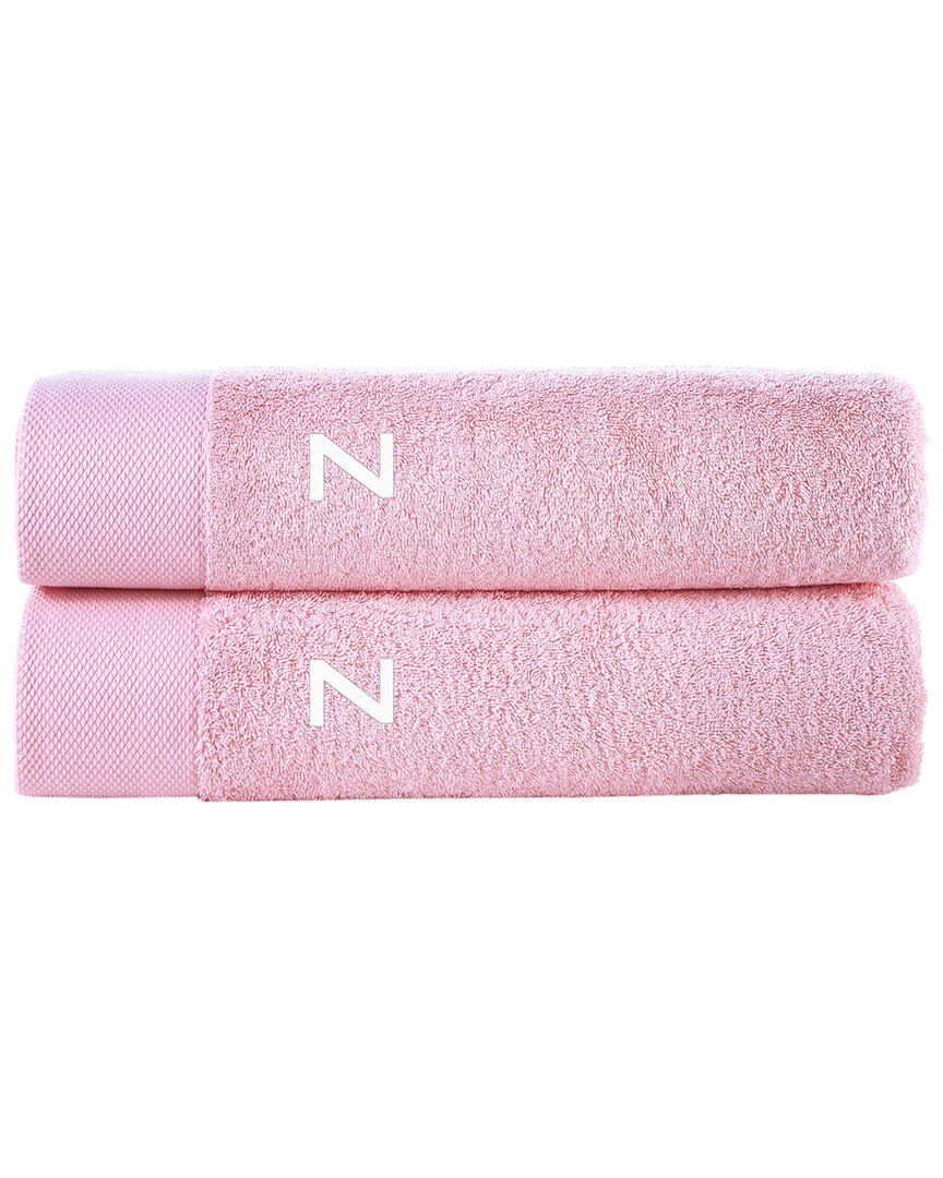 Set of 2 Monogrammed Bath Sheets