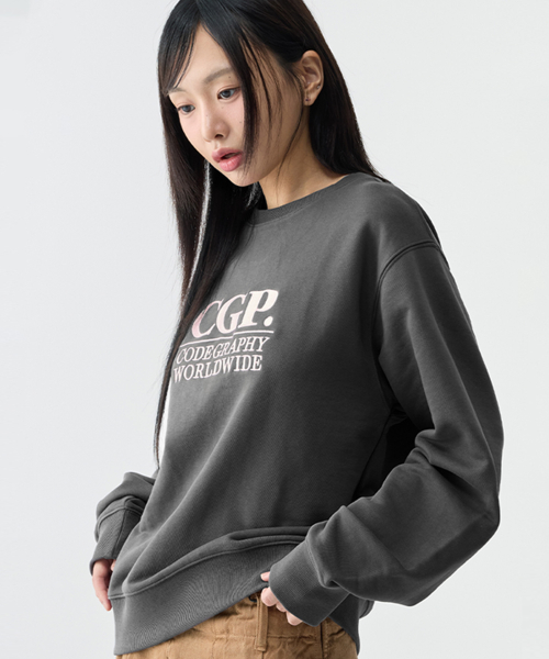  Square Logo Sweatshirt_Charcoal