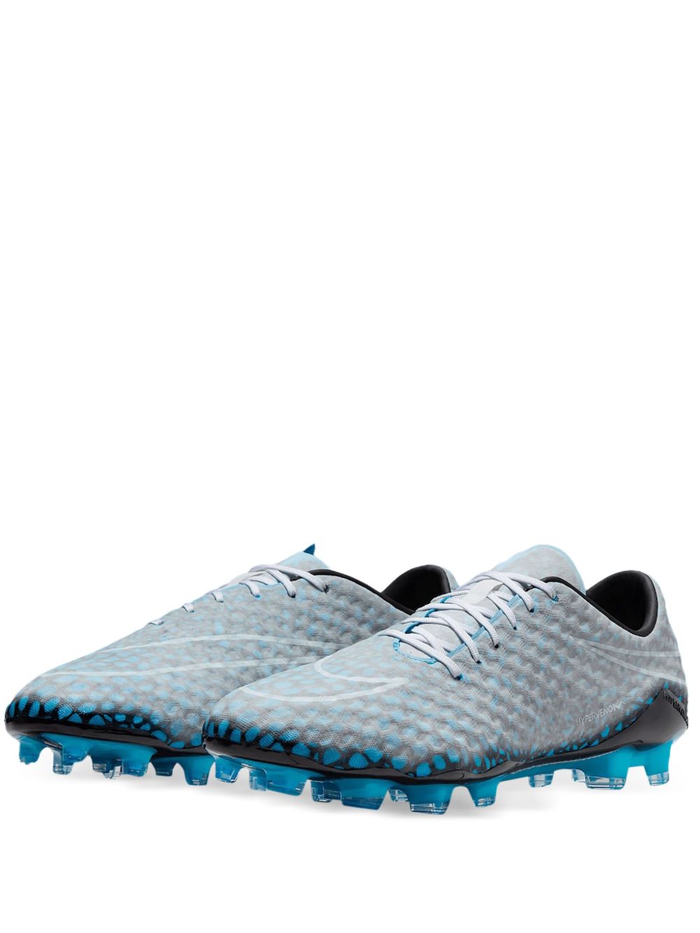 Hypervenom Phantom 1 FG "Black/Blue Fury/Black" cleats - White