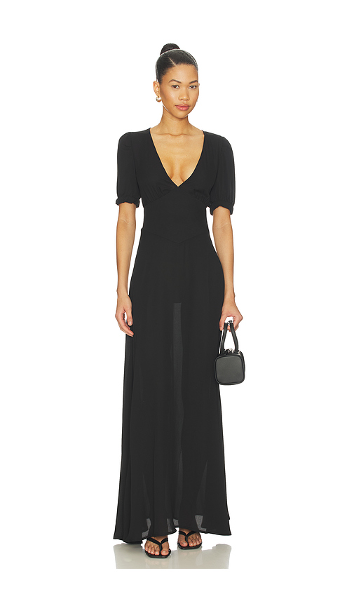 MORE TO COME Devin Maxi Dress in Black. XXS also in