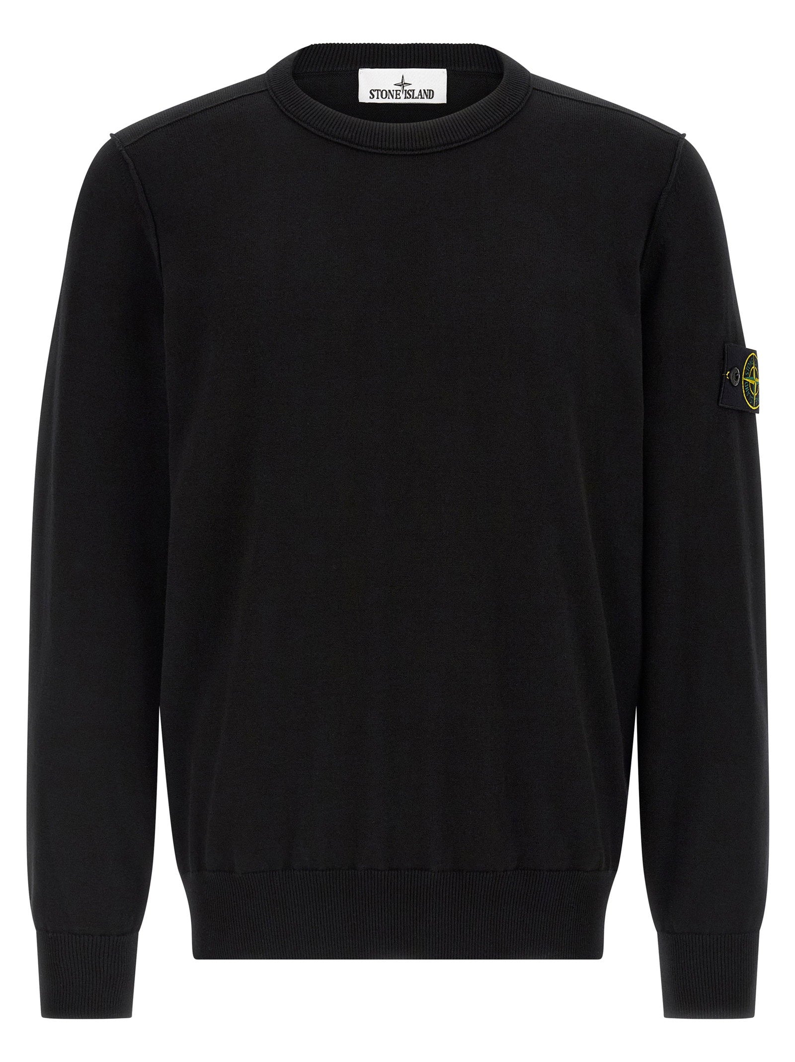 Cotton Crewneck Sweater — Black