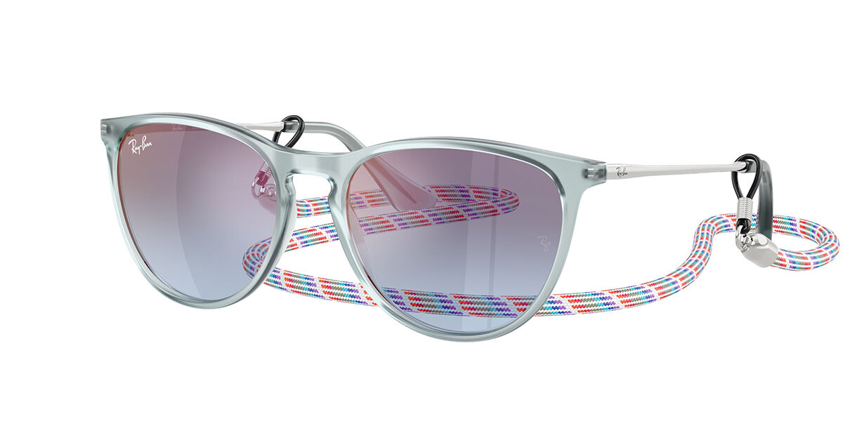 Ray-Ban per Bambino RJ9060SF Junior Erika Vestibilità Orientale 7223U0 Occhiali da Sole Blu per Bambino