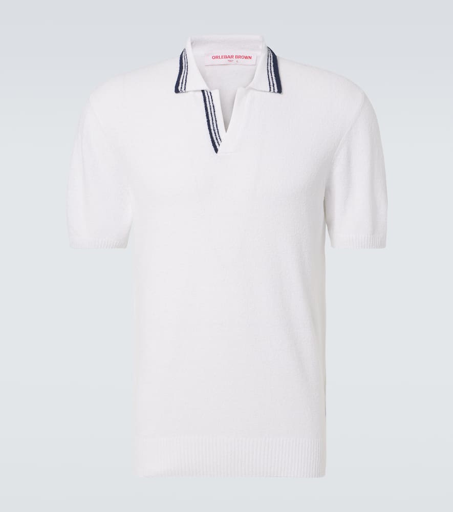 Horton cotton-blend bouclé polo shirt