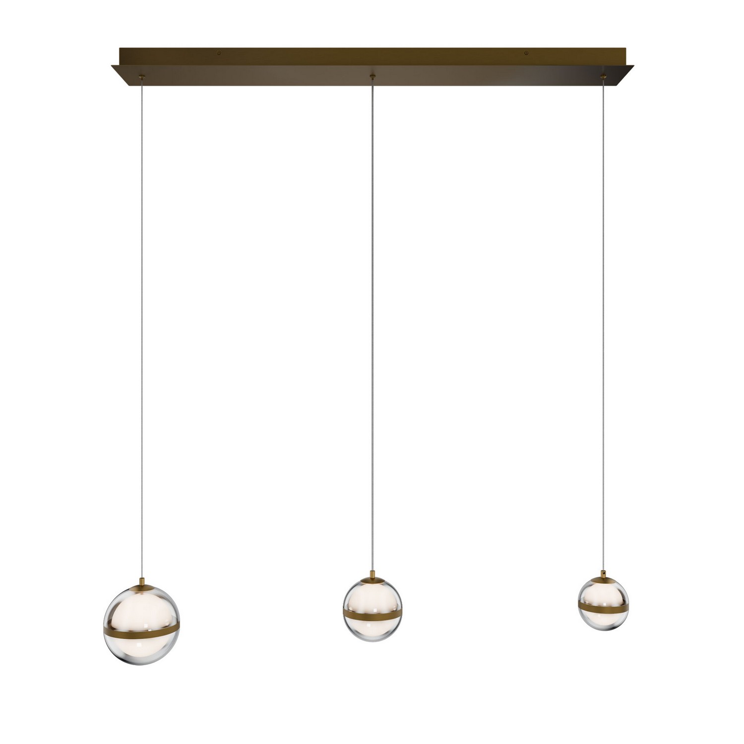 Aged Brass LED Chandelier from the Cyllindra Collection