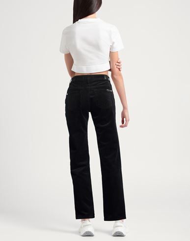 Woman Pants Black Size 24 Cotton, Modal, Polyester, Elastane