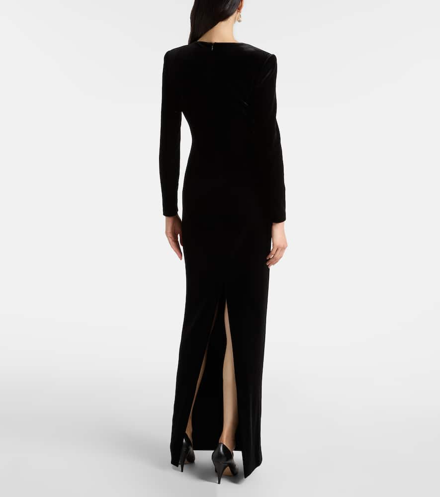 Velvet maxi dress