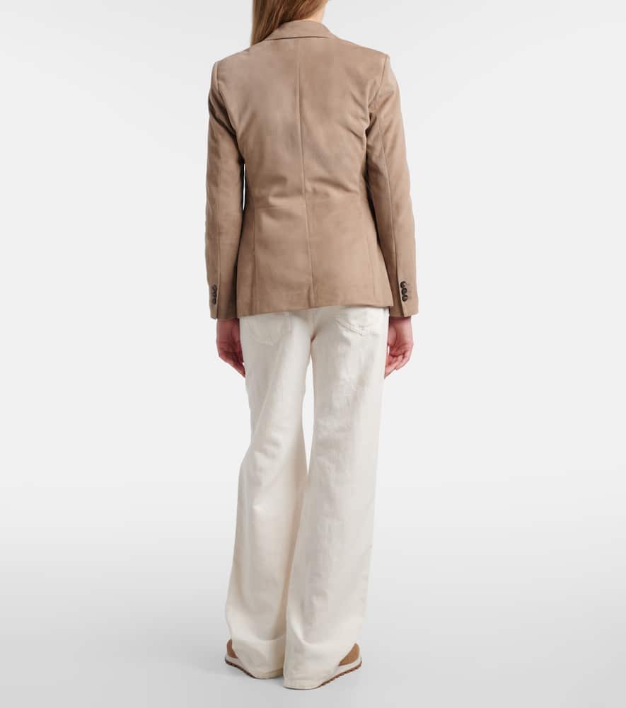 Cotton and linen wide-leg pants