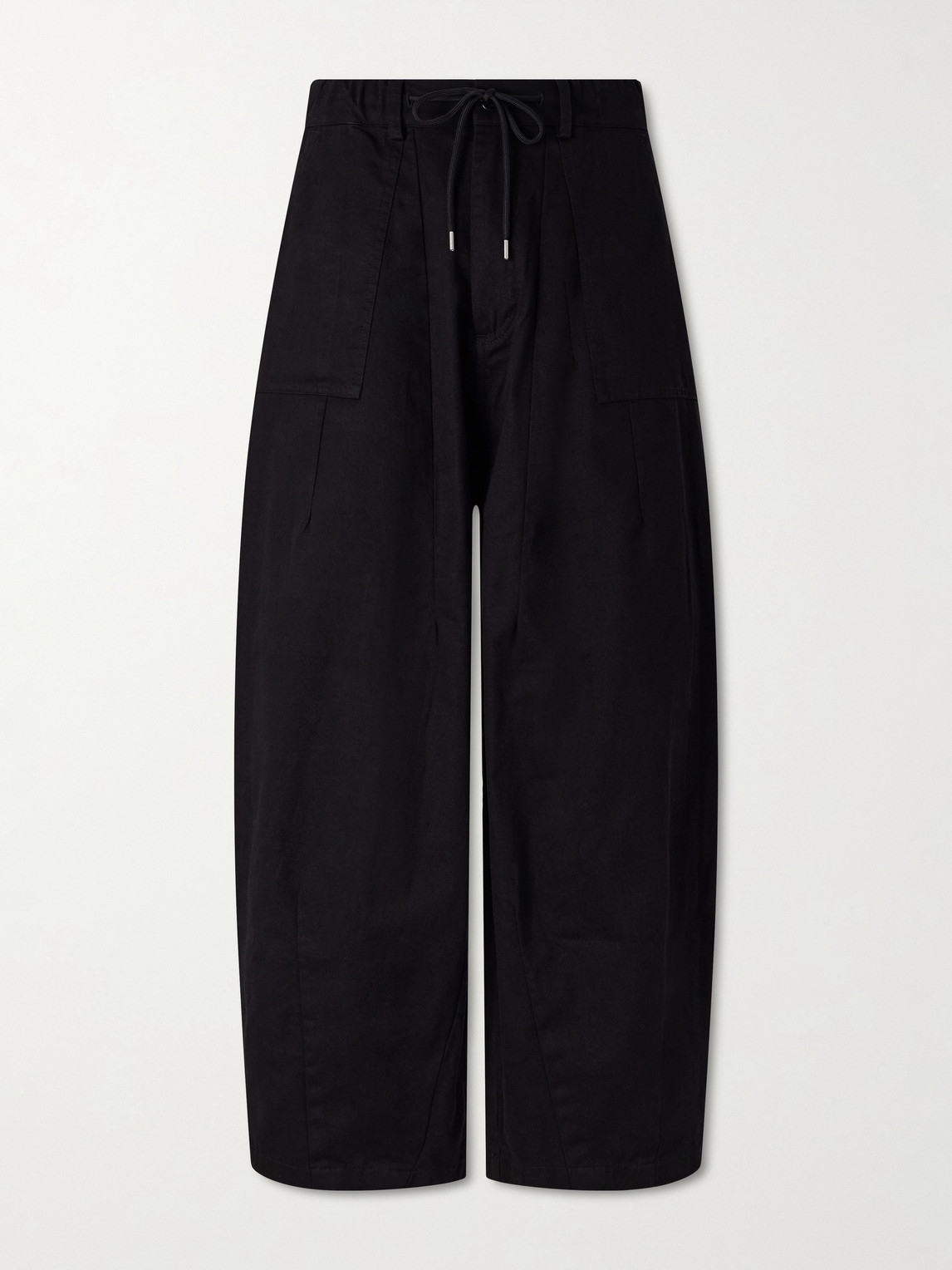 Wide-Leg Cotton-Twill Trousers