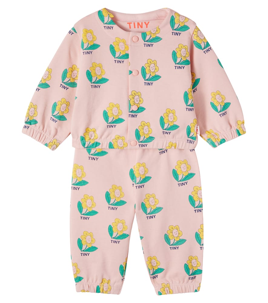Baby printed cotton sweatshirt and sweatpants set