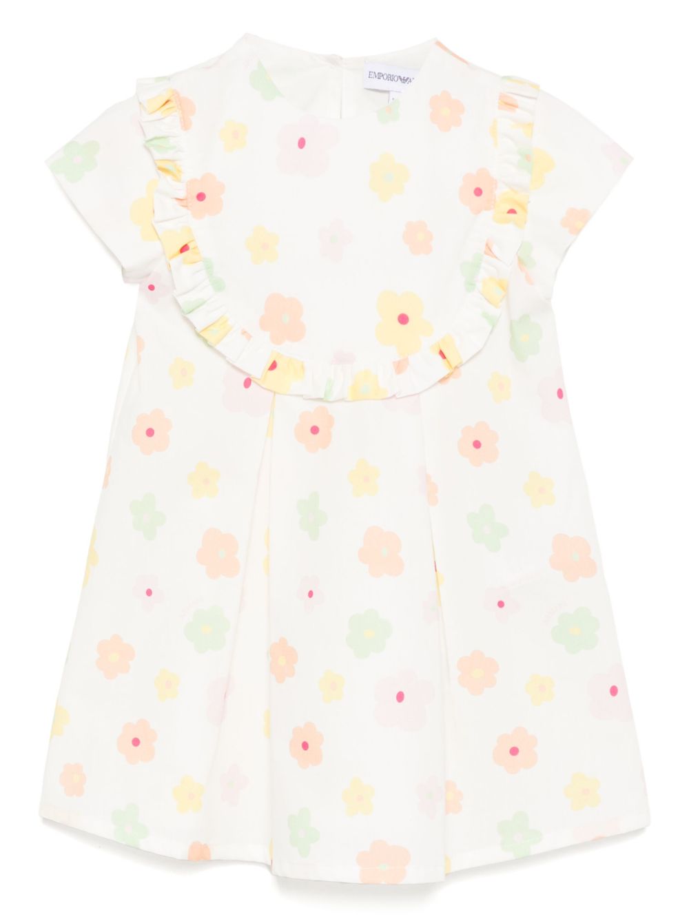 Emporio Armani Kids floral-print dress - White