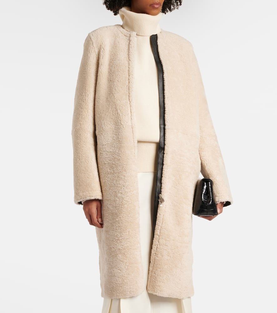 Zipped teddy shearling coat