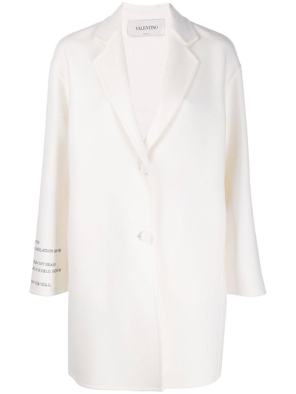 Valentino Garavani poem detail single breasted coat - Neutrals