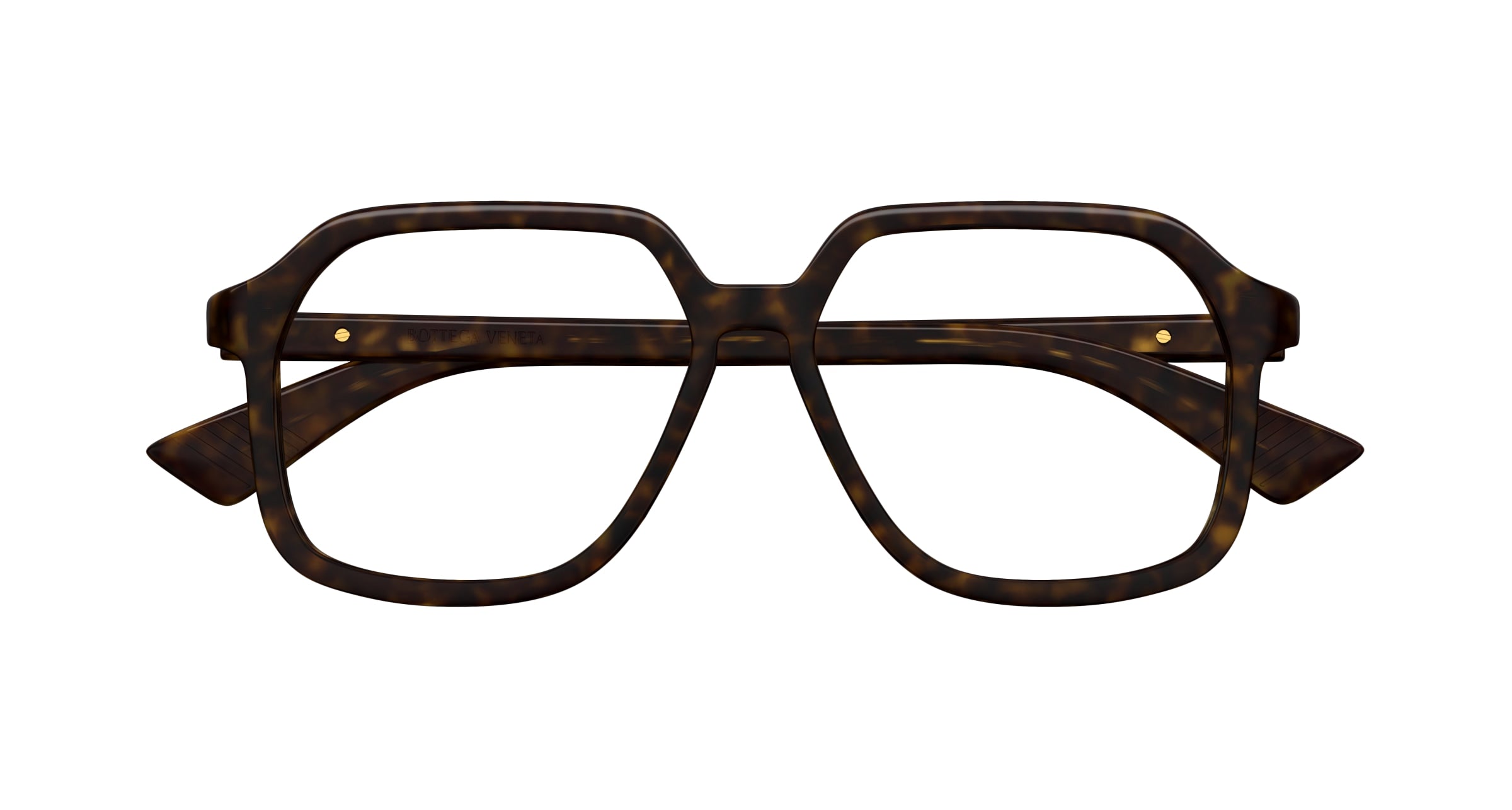 Bottega Veneta Unisex Bottega Veneta BV1329O 002 Optical frames Acetate Havana Transparent Squared