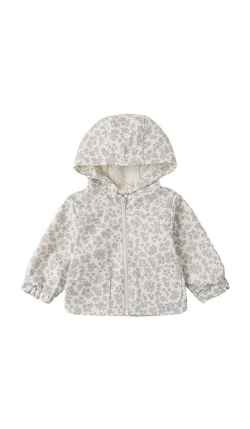 QUINCY MAE Rain Coat in Blue Floral. 12-18M also -24M