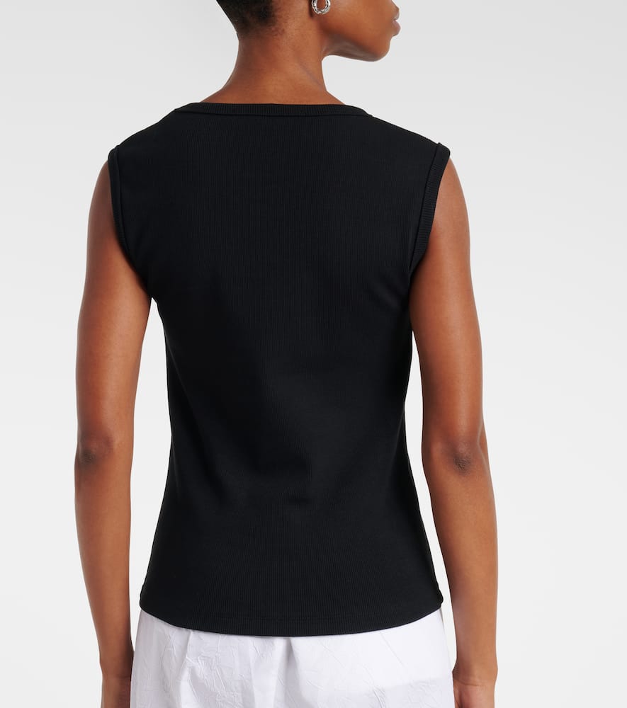 Róhe Ribbed-knit cotton-blend tank top