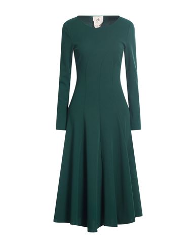 Woman Midi dress Dark green Size 8 Polyester, Elastane