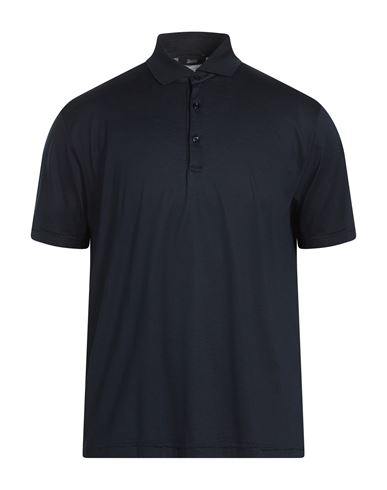 Man Polo shirt Midnight blue Size 40 Silk, Cotton