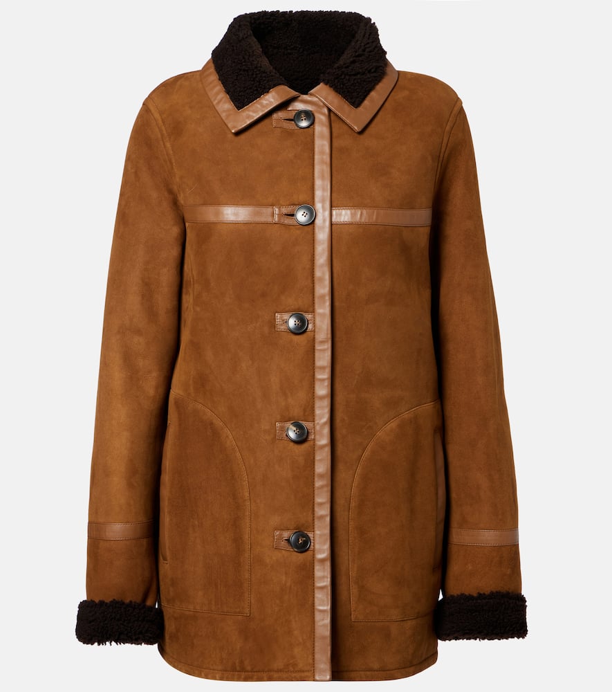 Reversible shearling coat