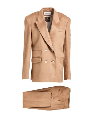 Woman Suit Camel Size M Silk