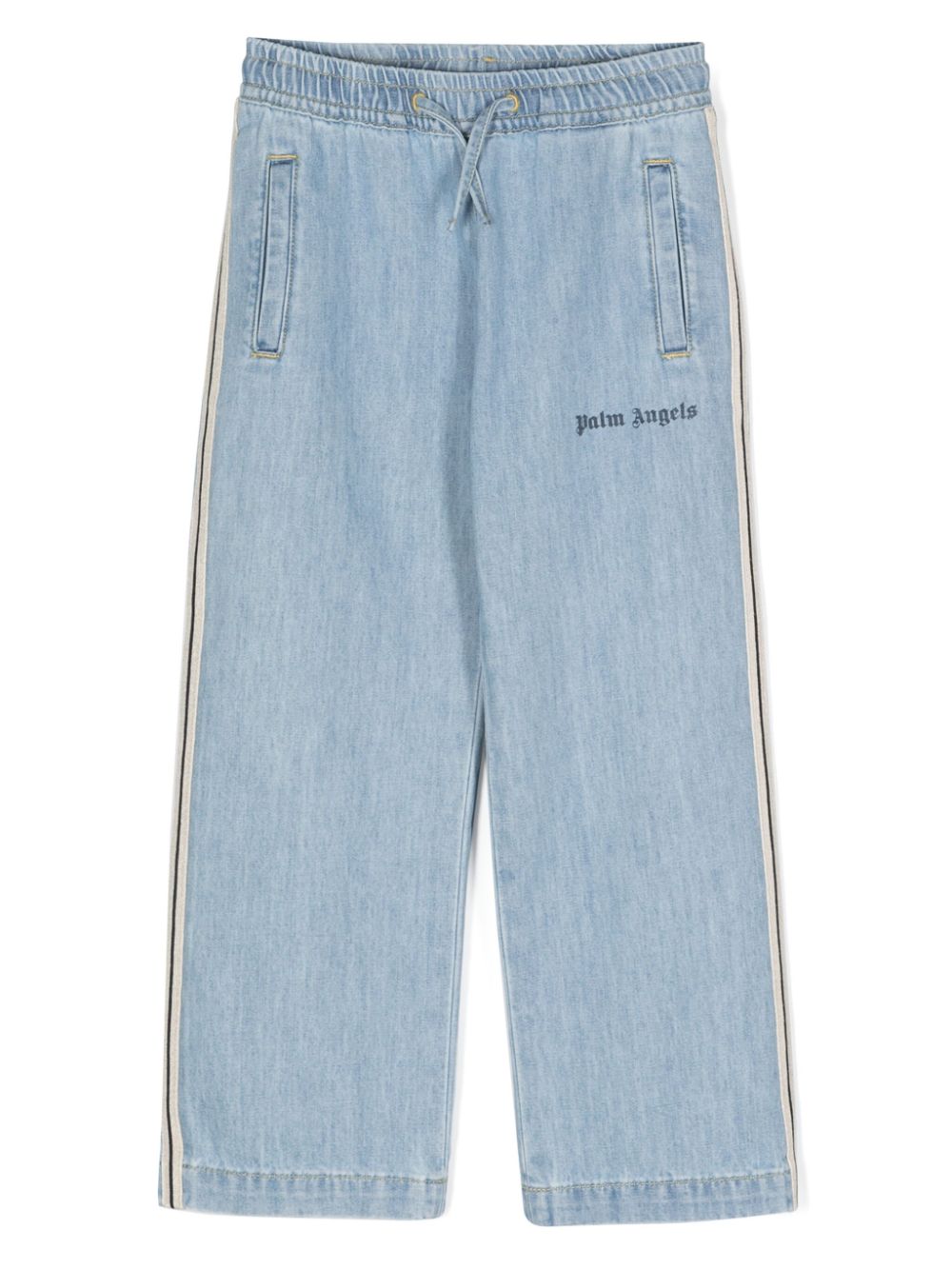 Chambray track pants - Blue