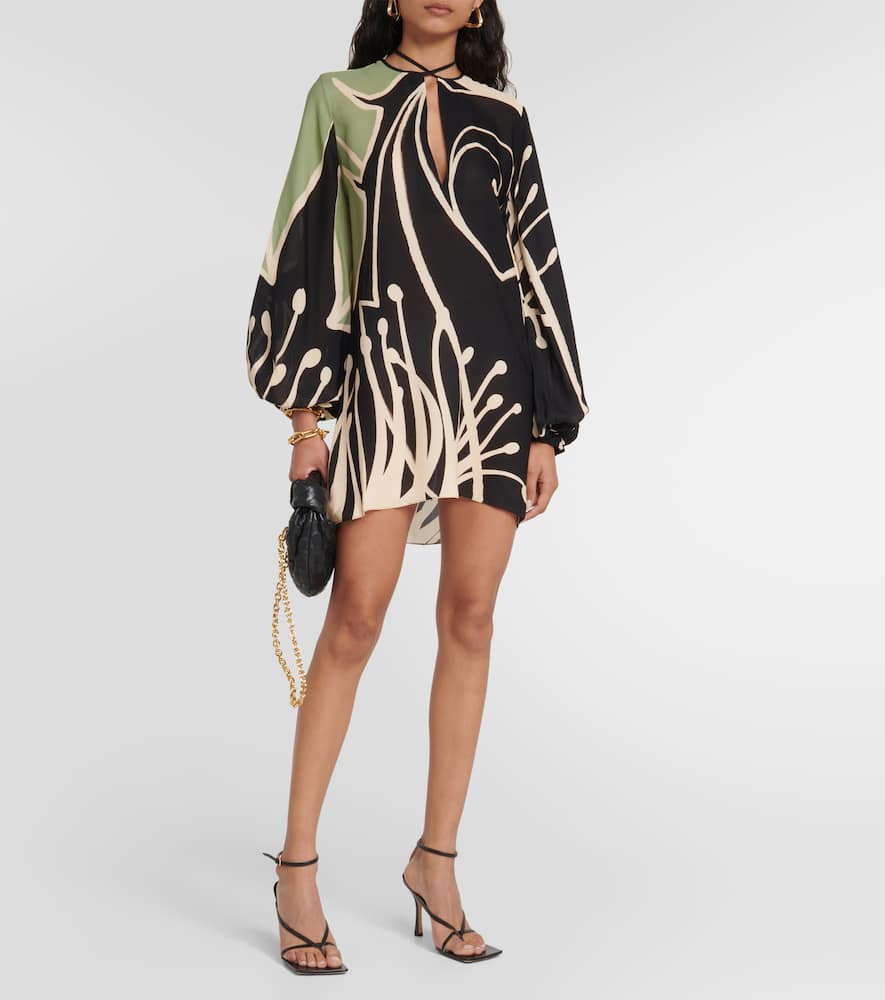 Printed silk georgette blouse