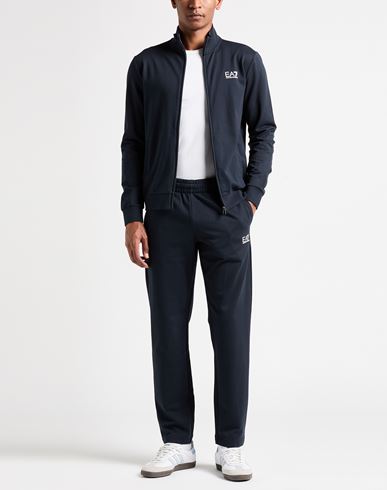 Man Tracksuit Navy Size XS Cotton, Elastane