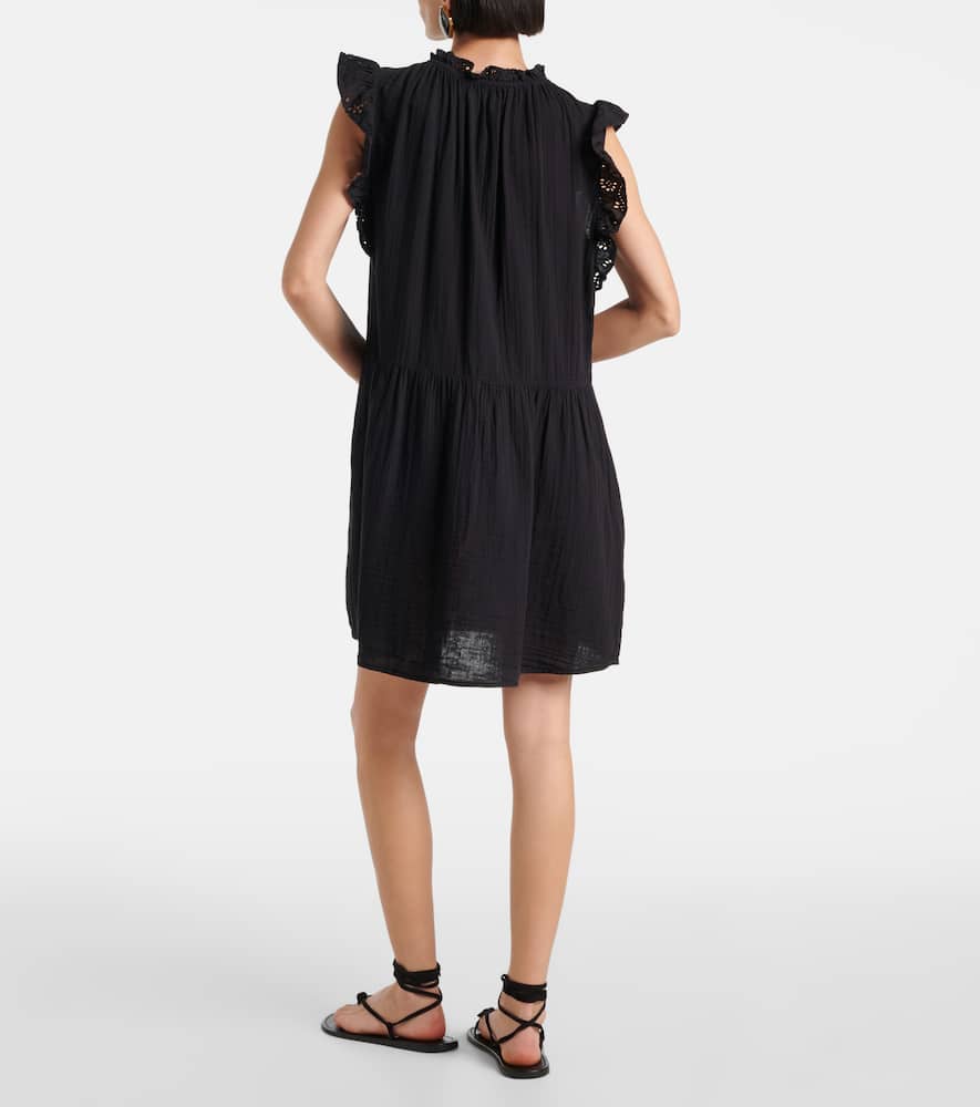 Grace lace-trimmed cotton minidress
