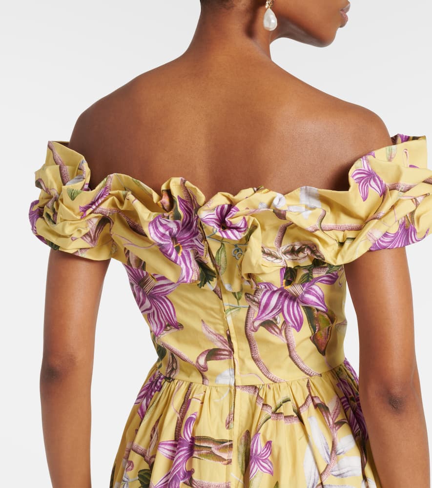 Espliego floral cotton poplin maxi dress