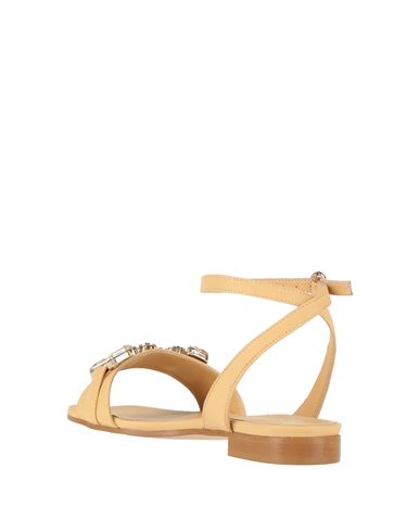 Woman Sandals Beige Size 7 Leather