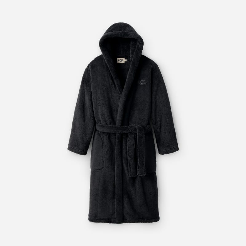 ® Men's Beckett Robe Fleece/Recycled Materials Robes in Ink Black