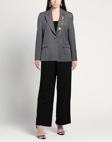 Woman Blazer Grey Size 6 Polyester, Elastane