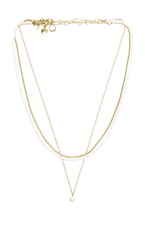 BaubleBar Rue Waterproof Necklace Set in Metallic Gold