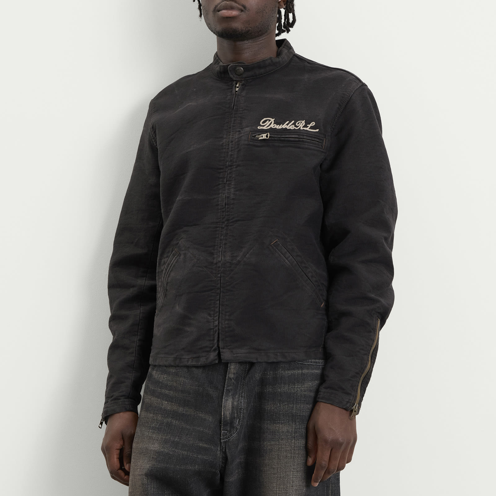 Men's Moto Jacket in Vintage Black