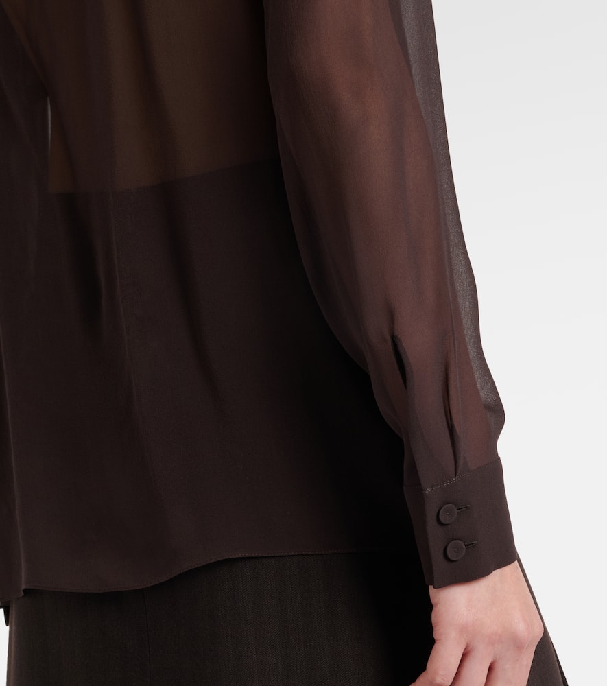 Shildon tie-neck silk blouse