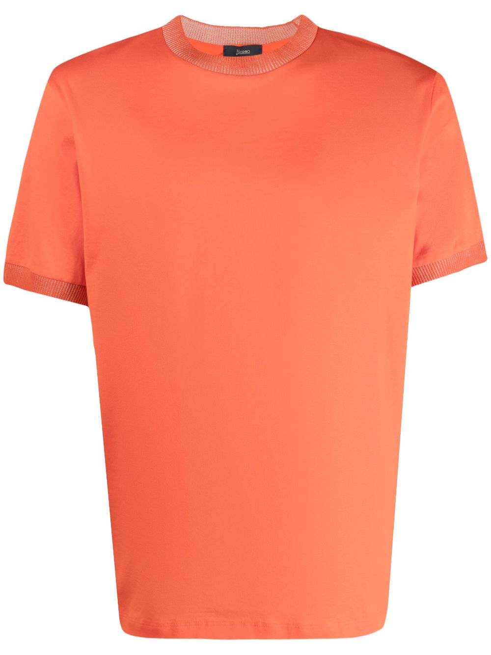 Crew-neck cotton T-shirt - Orange